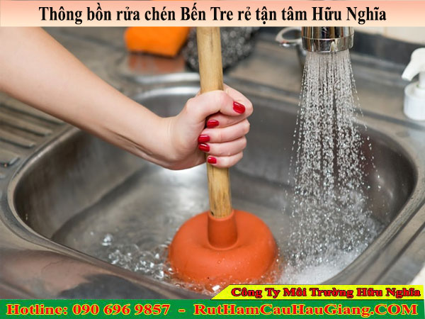 Thông bồn rửa chén Bến Tre rẻ tận tâm Hữu Nghĩa