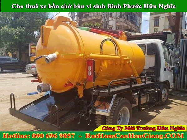 Cho thuê xe bồn chở bùn vi sinh Bình Phước Hữu Nghĩa 109K trở lên
