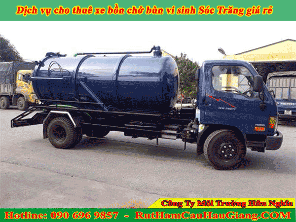 Cho thuê xe bồn chở bùn vi sinh Sóc Trăng an toàn từ 99K