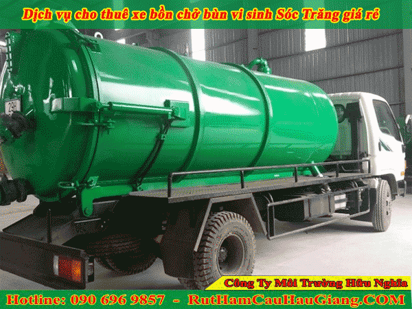 Cho thuê xe bồn chở bùn vi sinh Sóc Trăng an toàn từ 99K
