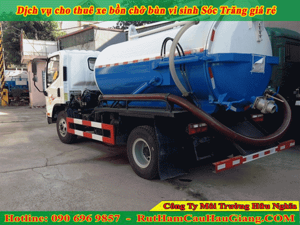 Cho thuê xe bồn chở bùn vi sinh Sóc Trăng an toàn từ 99K