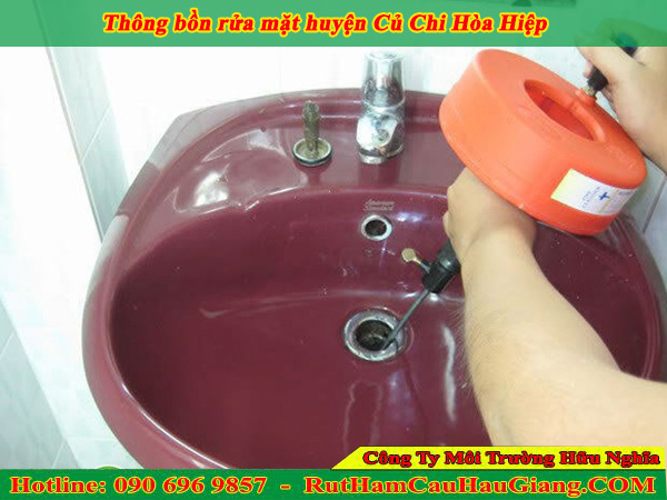 Thông bồn rửa mặt huyện Củ Chi trọn gói 50k nhanh sạch