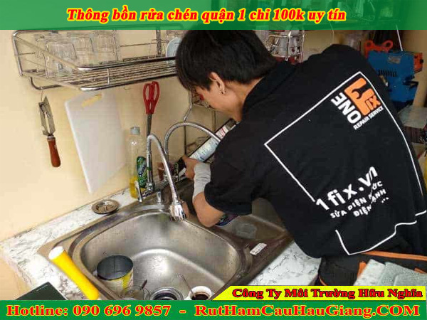 Thông bồn rửa chén quận 1 chỉ 100k uy tín 